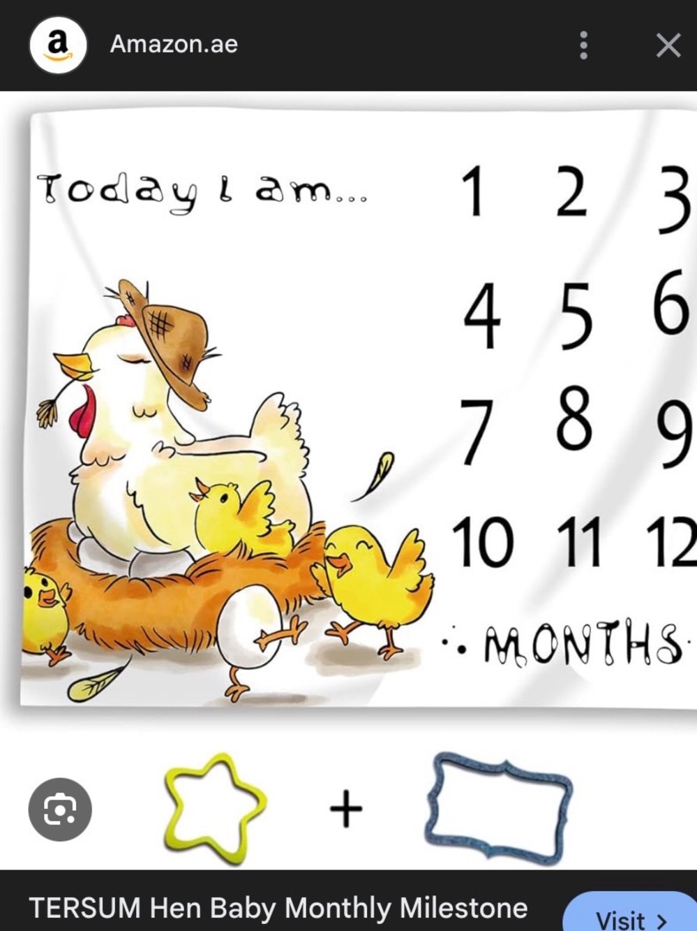 Hen Baby Monthly Milestone Blanket - Yellow Chick Theme